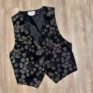 Vintage Trés Paquette sparkly floral vest